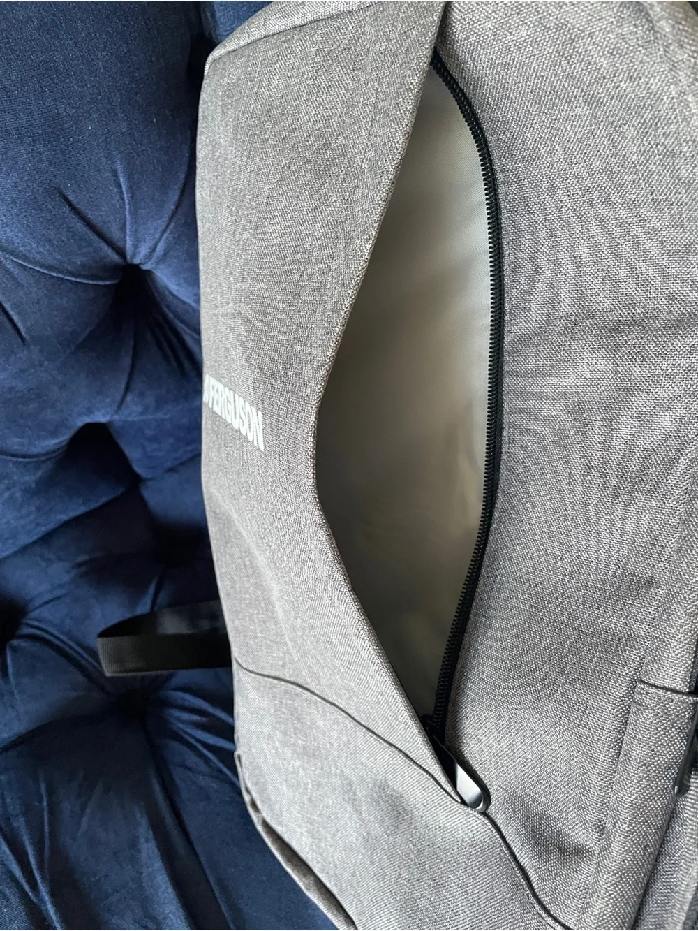 NEW Ferguson Padded Laptop Backpack- Grey Slim Travel & Work Bag